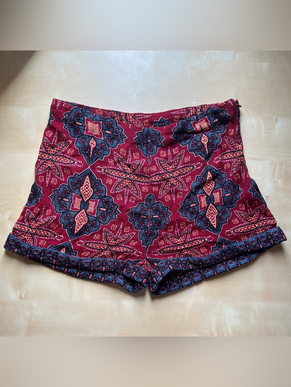 Free People Dalia High-Waisted Boho Printed Shorts size 6